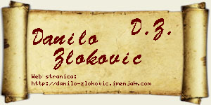 Danilo Zloković vizit kartica